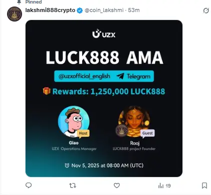Lakshmi coin AMA and luck888 Airdrop details  