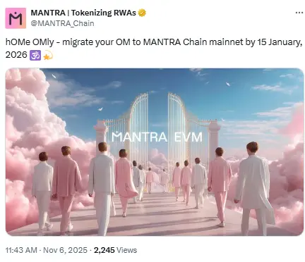 OM Coin Migration Update