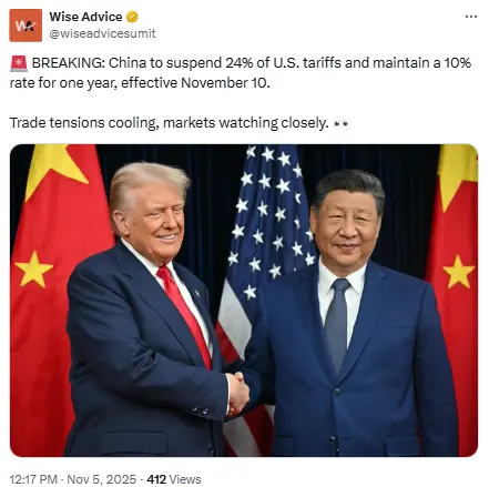 China USA Tariff War end, Impact on Crypto Market