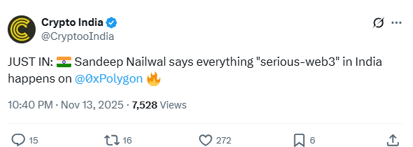 Polygon बना भारत की Serious Web3 Activity का भरोसेमंद प्लेटफॉर्म