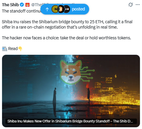 Shibarium Bridge Bounty पर आया अपडेट, क्या बड़ा रिटर्न मिलने वाला है