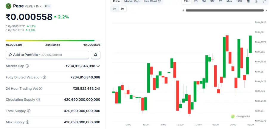 क्या Pepe Coin 1 रुपए का आंकड़ा छू पाएगा 2040 तक? जानिए